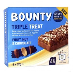 bounty triple treat fruit nut 128 gr x 10