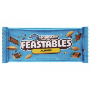 mr beast feastables milk chocolate with almond 60 gr x 10